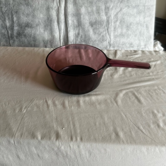 VINTAGE 1.5 QT VISION CORNING CRANBERRY PURPLE GLASS POT USA - Picture 7 of 12